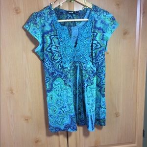 Indigo blue top sz M
